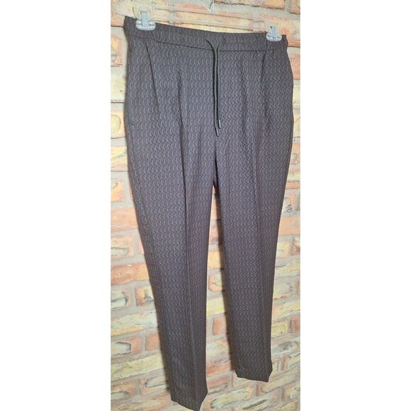 Topman men's gray/black/red jacquard dress pants/slacks 32x32- Drawstring NWOT - Picture 4 of 8